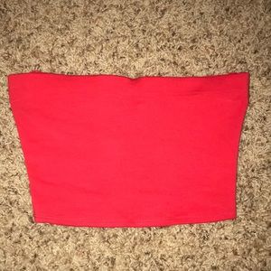 Red tube top
